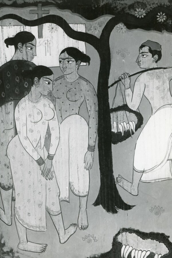 Dílo indického malíře, Večer, kvaš